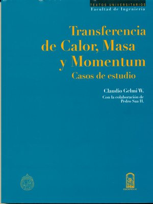 cover image of Transferencia de calor, masa y momentum